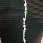Vintage Long Beaded Aurora Borealis Crystal Necklace White Photo 1