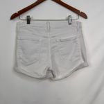 frame denim  Le Cutoff Cuffed White Distressed Denim Shorts Women Size 26 Photo 7