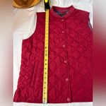 Gap Quilted Vest Very Berry front snap closure chambray weave interior Size XL Photo 5