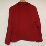 Studio I Red/Black Open Front Cropped Blazer Size 10 Black Photo 3