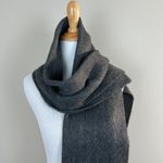 Lucky Brand Heather Dark Grey Brushed Knit Fringe Long Scarf Soft Wrap New NWT Photo 2
