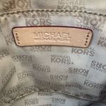 Michael Kors Metallic Gold Tone Mirror Signature Tote Bag Satchel Purse Photo 5