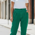 Vintage Oakbrook Green Corduroy Pants For Women Size 2 Photo 1
