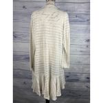Maurice's Lace Up Ruffle Tunic Duster Top Womens 0 US XS Pointelle Knit Long Slv Photo 2