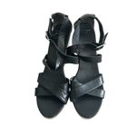 Cole Haan  Black Leather Cork Wedges Size 11 Photo 2