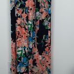 Chicos Womens Floral Liquid Knit Jumpsuit Size L 2 Sleeveless Stretch Tropical Black Size L Photo 2