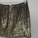 Alice + Olivia Elana Sequin Beaded Gold Embellished Mini Skirt Size 8 Photo 8