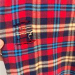 Dance & Marvel Red Plaid Distressed Destroyed Flannel Tunic Dress Jacket Small Photo 7