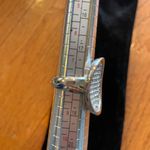 Lia Sophia "Socialite" Silver Tone Oval Ring w/Cut Crystals Center Size 8 Photo 1