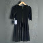 Unique Vintage  Elegant olive Green Velvet Dress Photo 9