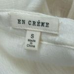 En Creme Ivory Floral Embroidered Empire Waist Handkerchief Hem Peasant Dress Photo 2