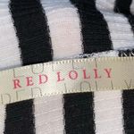 Red Lolly  Black & White Striped Maxi Dress Strappy Front Photo 5