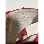 Woman’s RNR Republic Open Toe Strappy Tie Red Stiletto Heel Shoe 8 M Photo 5