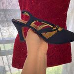 Elegant Navy Blue Strappy Women's Heels PM Collection 925 size closer to 6 Black Photo 1
