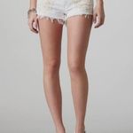 American Eagle AEO White Festival Appliqué Shorts Photo 0