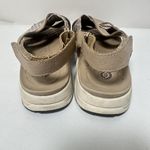 Earth Spirit Sandals Womens 7 Beige Silver Checker Casual Strappy Comfort Flat Photo 3