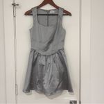 Aritzia Sunday Best Septor Satin Dress Cool Lagoon Grey Photo 2