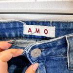 AMO Denim High Rise Twist Sweetheart Split Hem Skinny Dark Wash Jeans 30 Blue Photo 5