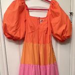 Farm Rio  x Anthropologie Colorblock Maxi Dress Balloon Sleeve Photo 2