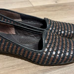 Sesto Meucci  Leather Woven loafers Black Brown size 7.5 Photo 0