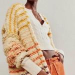 Free People NWT Rainbow Fuzz Cardi Cardigan Size Large Photo 0
