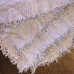 Pale Tan Silver Metallic Shimmer Boho Scarf Wrap Photo 5