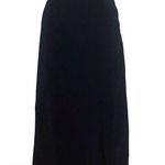 Chaus Velvet Front Slit Skirt Black Size 6 Photo 0