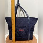 Vera Bradley  Navy Glenna Quilted Microfiber Double Strap Tote Bag Purse Travel Photo 2