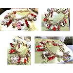 Christmas Charm Bracelet New Bells Gingerbread Man Stocking Wreath Candy… Red Photo 4