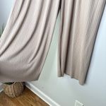 Jackson Rowe Ribbed Wide‎ Leg Pants Women's Medium High Waist Smocked Waistband Tan Photo 3