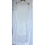 White Embroidered Floral Maxi Dress Flutter Sleeve Bridal Wedding Guest Fairy Photo 4