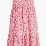 J.Crew  Tiered Ruffle Midi Dress 6 Pink White Orange Photo 1
