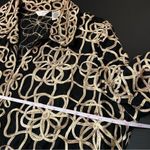 Laura Ashley  Women’s Black Gold Sheer Jacket 1X Photo 9