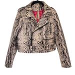 Mother the chopper snakeskin leather jacket Medium Black Photo 1