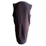 Norma Kamali Tunic Dress Size XL Brown Sweatshirt Mini Sleeveless V-Neck Photo 6