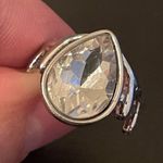 Water drop white crystal ring size 7 Photo 6
