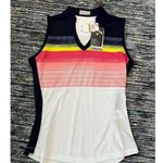 Callaway  NWT Opti-Dri Sleeveless Golf Top in Gradient Stripe Shirt UPF Sz S Photo 7