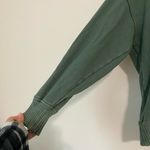 Aerie Dark Green Oversized V-Neck Hoodie size XS Photo 2