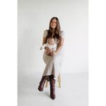 Free People  Madsen Midi Dress in Oatmilk Size Large Photo 10