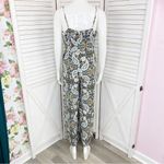Loft Paisley Sleeveless Surplice Top Wide Leg Jumpsuit Black Multi Size 0 Photo 4