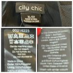 City Chic  New Dress Black Pleated Midi Crepe Semi Sheer Women’s Size XL/22 Photo 13