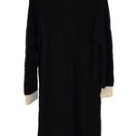 Womens Alpaca Wool Floral Embroidery Long Sweater Cardigan Heart Clasps Peru LRG Black Size L Photo 1
