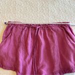 Free People ✨  Mirella Drawstring Shorts Linen Blend Pink Purple Small Photo 10