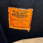 Milwaukee size 7 black leather biker boots Photo 1