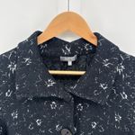 Habitat Button Front Jacket Black White Textured Print Size Medium Comfy Travel Photo 1