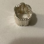 WA Studios Silver Stretch Ring with Crystal Accents Photo 6