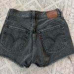 Levi's  501 High-Rise Cut-Off Raw Hem Jean Shorts in Washed Black Photo 2