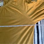 None P&S Bell Sleeve Boho Blouse Medium Mustard Yellow Tiered Sleeve Peasant Shirt M Photo 6
