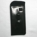 Black Vinyl Eyeglasses Sunglasses Pouch Case with Belt Pocket Clip Photo 2