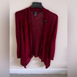 YA Los Angeles . Love Ryan Los Angeles Knit Red/ Black  Striped Open Duster Cardigan Size Large Photo 1